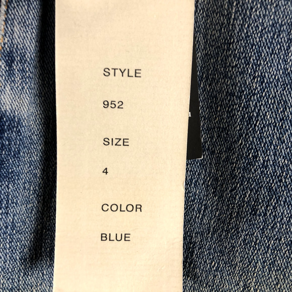 Lana Erica Jeans Blue Floral Embroidered Embellished Straight Leg Womens 4 - Picture 10 of 16